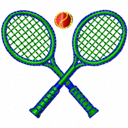 Tennis Embroidery Design 12